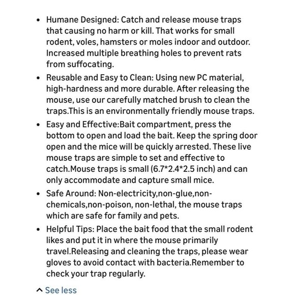 Humane Mouse Traps-4 New In Box Reusable - Picture 3 of 7